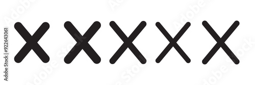Black Cross Symbol set. Vector