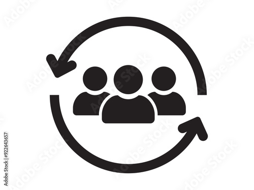 Inclusion black  sign icon vector illustration design, Equity culture sign. Gender diversity symbol. Classic flat style. Quality design element.