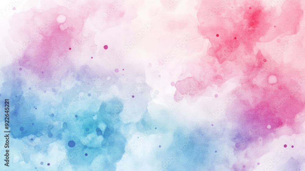 Abstract watercolor painting with pink, blue, and purple hues creating a dreamy, atmospheric scene. Abstract watercolor painting with pink, blue, and purple hues creating a dreamy, atmospheric scene.