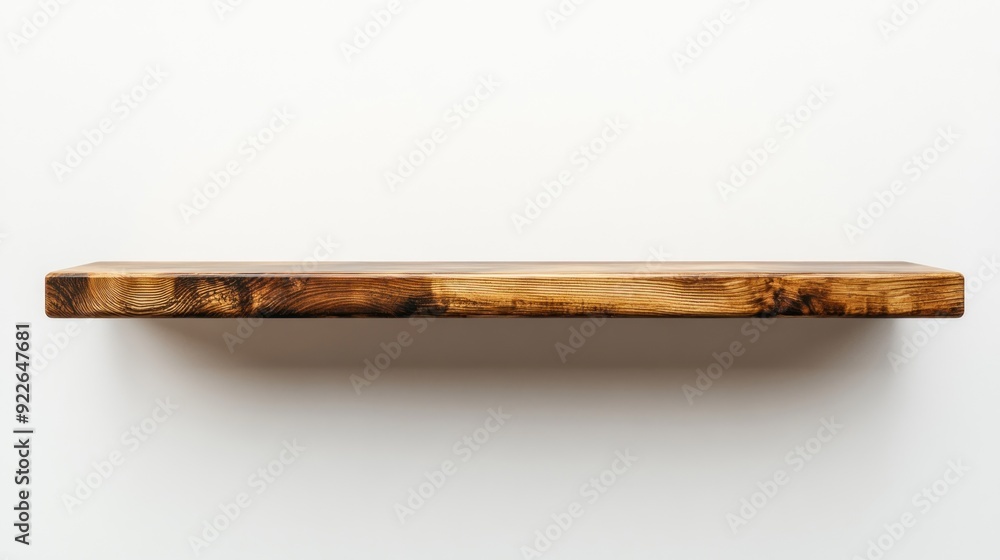 Wooden Shelf on White Wall Wooden Shelf on White Wall
