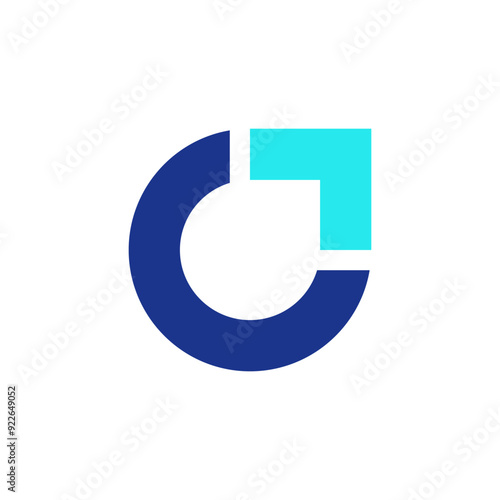 alphabet o letter arrow logo vector eps