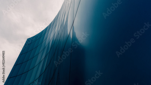 wall of high business building