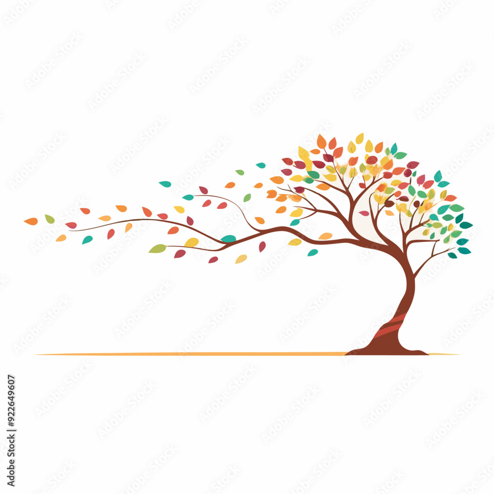 Obraz premium Tree branch vector illustration design template on a isolated white background (2)