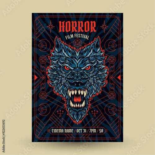Horror film festival poster design