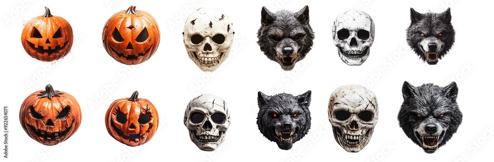 Halloween Horrors: A Collection of Spooky Pumpkins, Skulls, and Werewolves Halloween Horrors: A Collection of Spooky Pumpkins, Skulls, and Werewolves