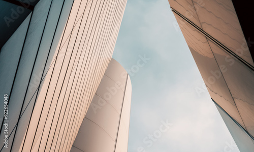 walls of a modern building against a blue sky