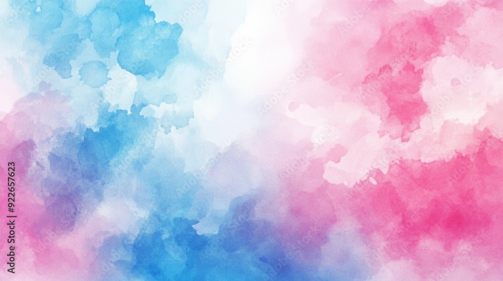 Abstract watercolor background with blue and pink hues blending together, creating a dreamy and vibrant atmosphere. Abstract watercolor background with blue and pink hues blending together, creating a dreamy and vibrant atmosphere.