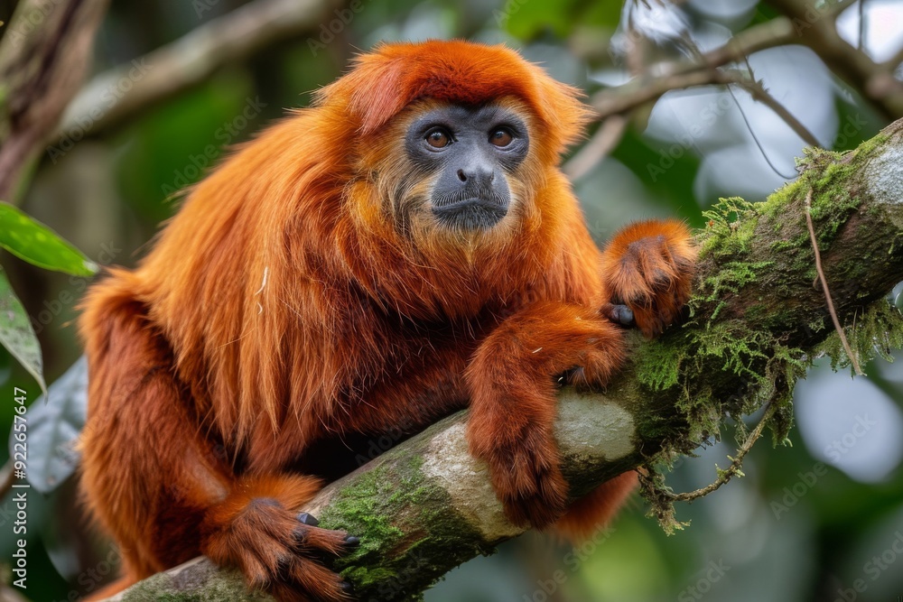 An image depicting a spider monkey effortlessly swinging through the trees, its dexterity and adaptability defining its rainforest existenc An image depicting a spider monkey effortlessly swinging through the trees, its dexterity and adaptability defining its rainforest existenc