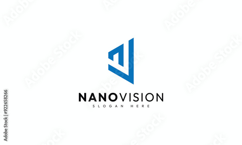 Free Download Initials NV Abstract Logomark Named Nano Vision - GFXLoad