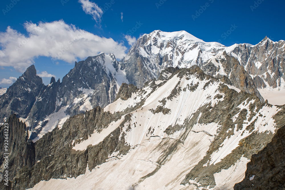 view of the mont blanc massif in the alps a snow slope covered with brown sahara dust and a rock avalanche in the background the white snow of mont blanc
view of the mont blanc massif in the alps a snow slope covered with brown sahara dust and a rock avalanche in the background the white snow of mont blanc