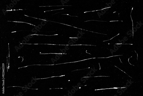 Set of Rough Damaged Grunge Paper Cut and Scratch Isolated on Black Background. Authentic Distressed Overlay Poster Texture. 
