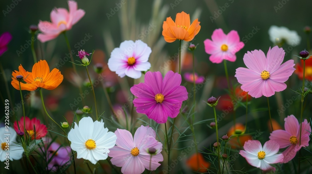 Colorful Wildflowers Blooming in a Sunny Meadow During Spring Colorful Wildflowers Blooming in a Sunny Meadow During Spring