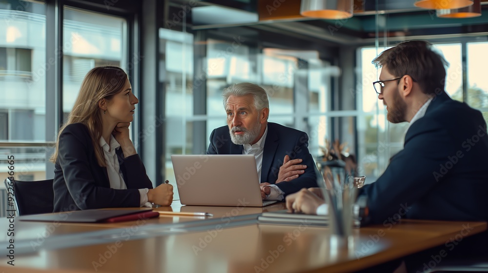 Fototapeta premium business people working at meeting