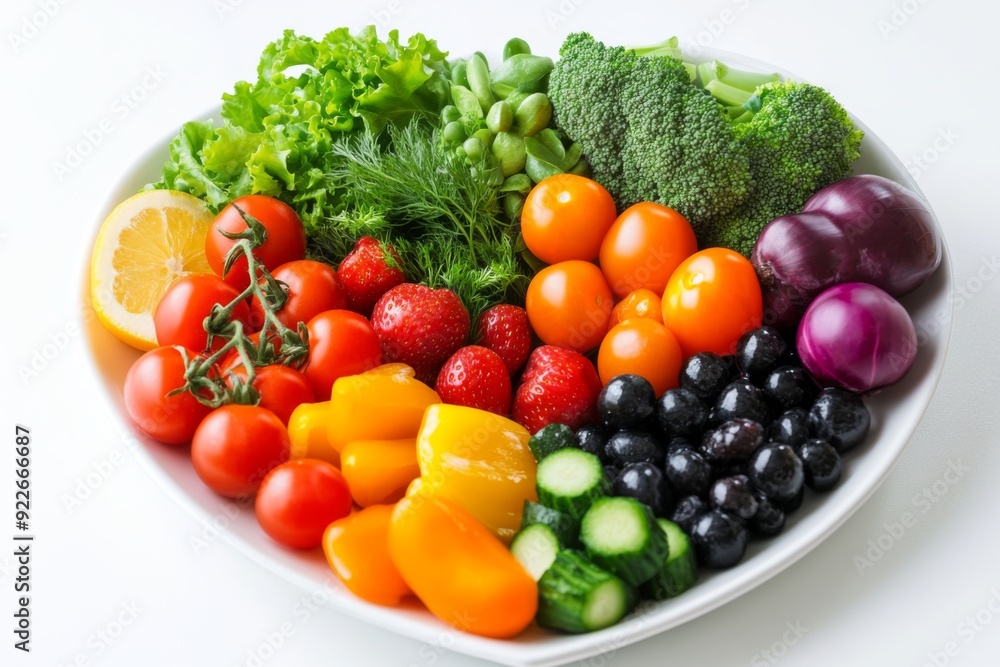 Heart-Healthy Diet Showcase: Nutritious Foods, Low in Cholesterol, and Rich in Vitamins from Fresh Fruits and Vegetables Curated by a Nutritionist for a Heart-Shaped Plate. Heart-Healthy Diet Showcase: Nutritious Foods, Low in Cholesterol, and Rich in Vitamins from Fresh Fruits and Vegetables Curated by a Nutritionist for a Heart-Shaped Plate.