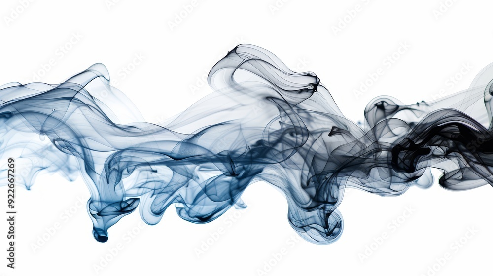 A long, wavy line of white and blue A long, wavy line of white and blue