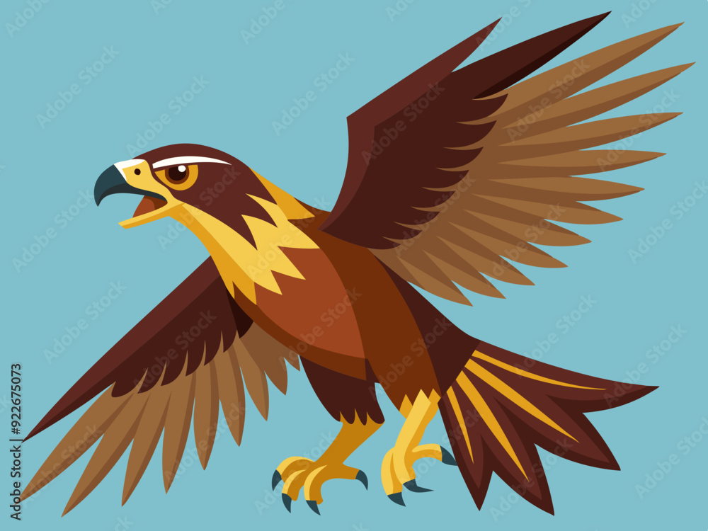 Un aigle royal, un faucon ou un aigle audacieux chasse une proie Un aigle royal, un faucon ou un aigle audacieux chasse une proie