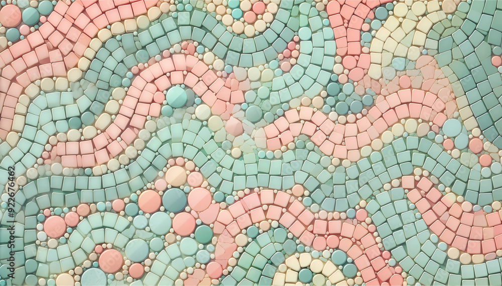 Pastel Abstract Background with Mosaic-Like Pattern Pastel Abstract Background with Mosaic-Like Pattern