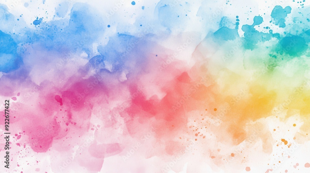Abstract watercolor splash with a vivid mixture of blues, purples, pinks, oranges, and greens. Abstract watercolor splash with a vivid mixture of blues, purples, pinks, oranges, and greens.