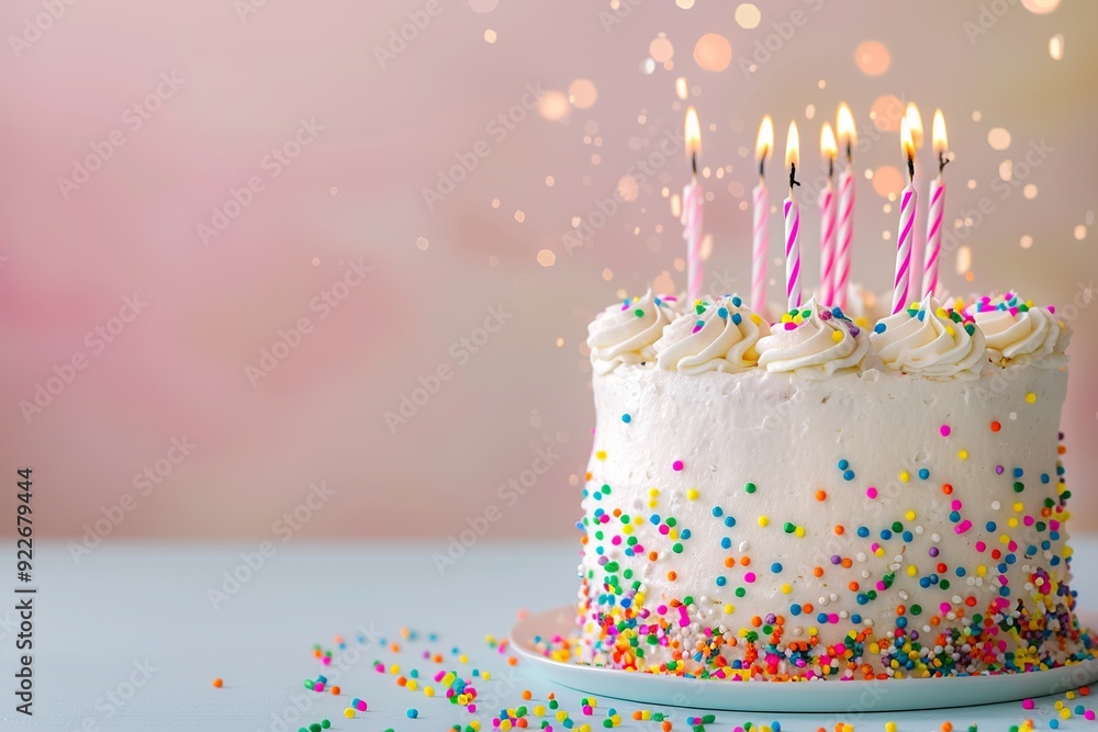 Birthday cake on a neutral background with space for copy, ideal for adding personalized messages or celebratory text. Perfect for themes of celebration, birthdays, and customization Birthday cake on a neutral background with space for copy, ideal for adding personalized messages or celebratory text. Perfect for themes of celebration, birthdays, and customization