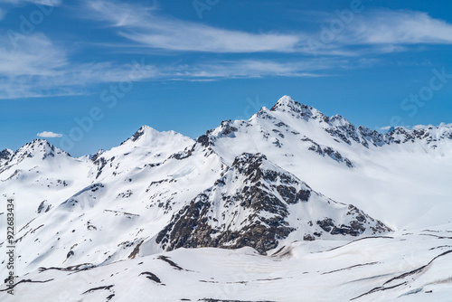 snow covered mountains