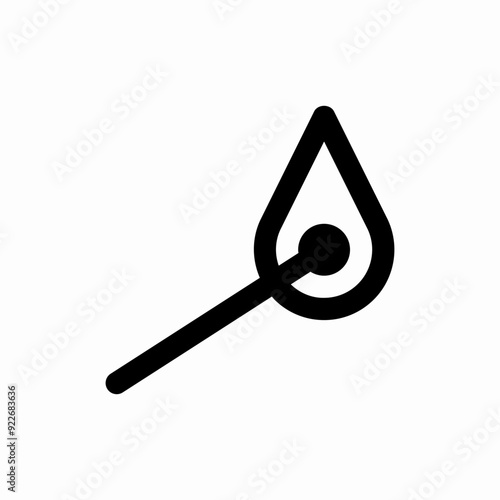 matchstick fire flame icon sign