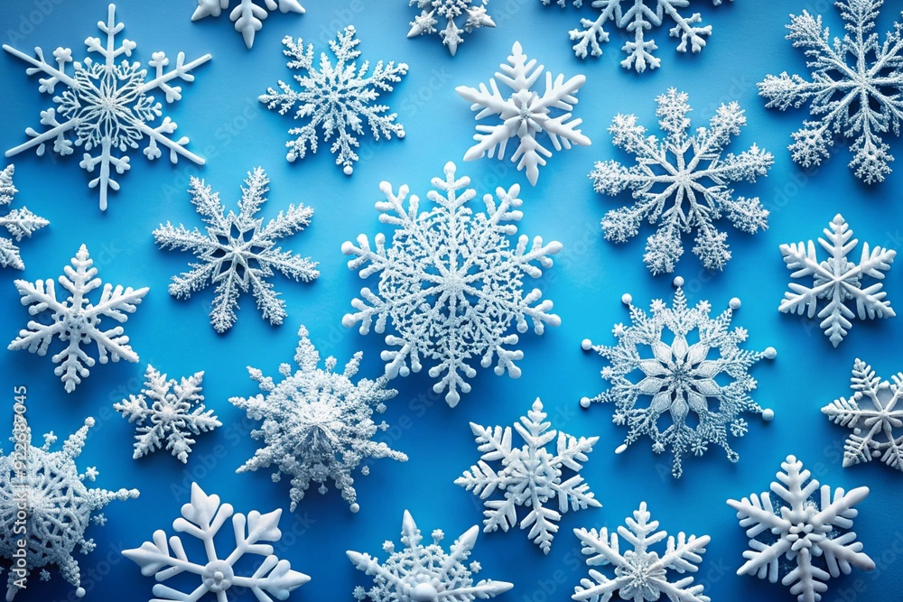 Composition of christmas snow on blue background Composition of christmas snow on blue background