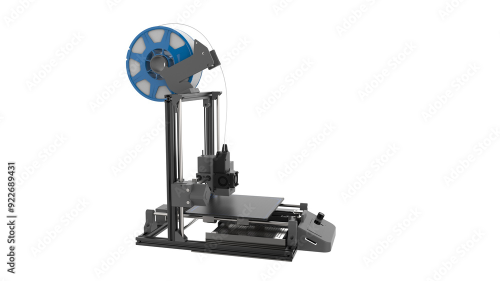 3D printer maker isolated in transparent background 3D printer maker isolated in transparent background