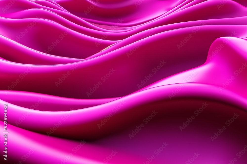 Fototapeta premium Magenta Colors wave abstract 3D background