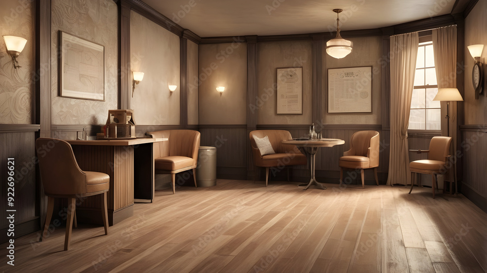 Fototapeta premium Nostalgic vintage home background that exudes a retro vibe. An antique house