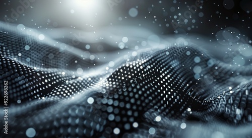 Dramatic Dark Waves With Sparkling Particles Under Soft Light