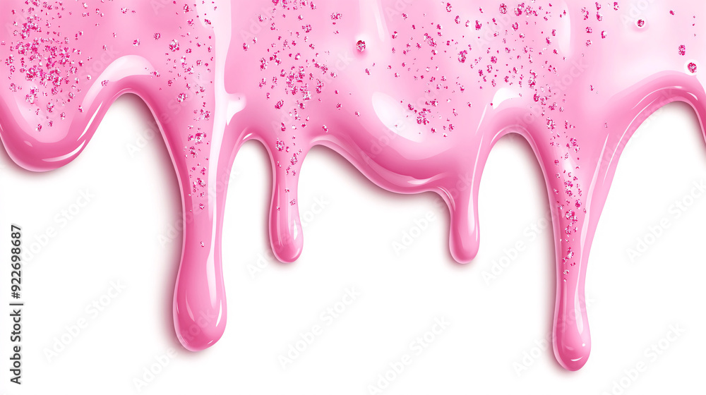 Pink paint dripping on a white background. 3d rendering, 3d illustration. Pink paint dripping on a white background. 3d rendering, 3d illustration.