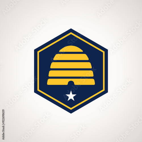 Gold beehive - symbol from the flag of Utah.
