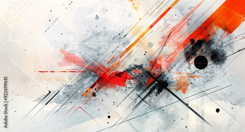 Abstract Colorful Paint Splash on Light Background