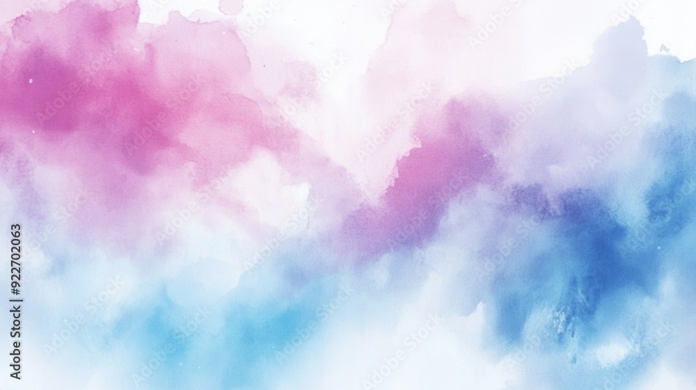 A soft, dreamy watercolor painting with pink and blue hues blending seamlessly. A soft, dreamy watercolor painting with pink and blue hues blending seamlessly.