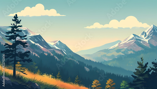 landscape with snow