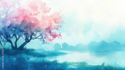 Serene Watercolor Landscape