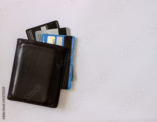 Leather wallet, wallet with credit cards