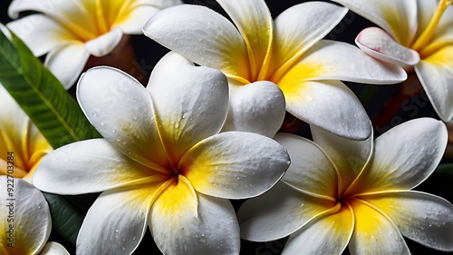 White Plumeria Flower On A Pure Background