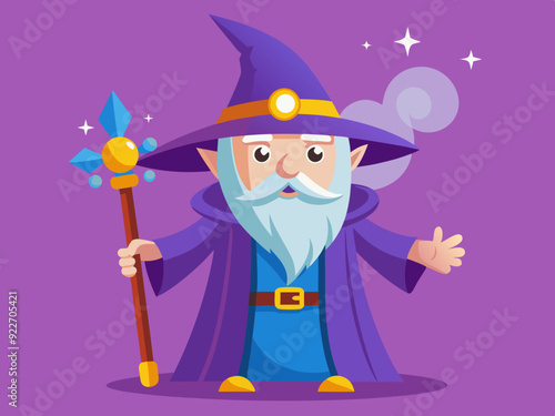 wizard with magic wand