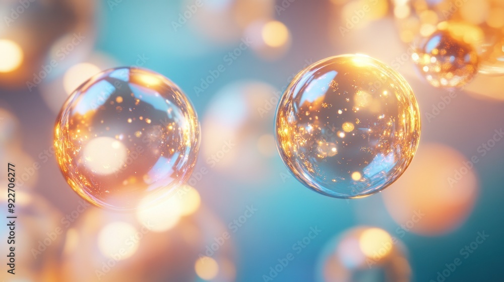 Abstract Spherical Glass Orb with Blurry Lights Abstract Spherical Glass Orb with Blurry Lights