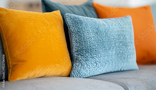 Cozy Living Room Decor Featuring Colorful Cushions and Patterns