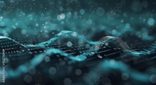 Digital Currency Symbols Glowing in a Network of Light