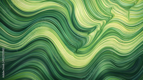 Verdant Flow: Abstract Organic Green Lines as Wallpaper Background