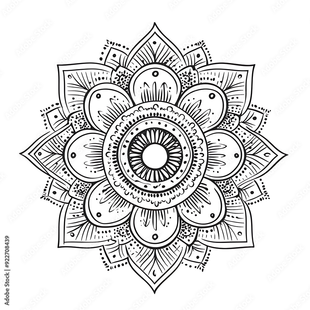 Minimal elegant mandala design pattern Minimal elegant mandala design pattern