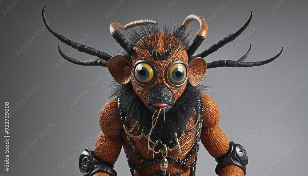 Naklejka premium Anansi the Trickster - African Folklore Creature - Illustration