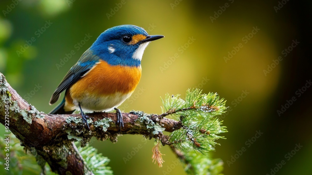 Colorful Bird on a Tree Branch in a Nature Setting. High-quality AI-generated image. Perfect for nature-themed projects. Vivid colors and realistic details of bird and foliage. AI Colorful Bird on a Tree Branch in a Nature Setting. High-quality AI-generated image. Perfect for nature-themed projects. Vivid colors and realistic details of bird and foliage. AI