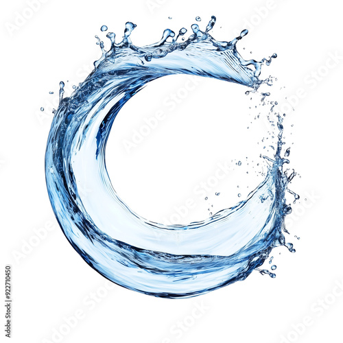 Round water splash.