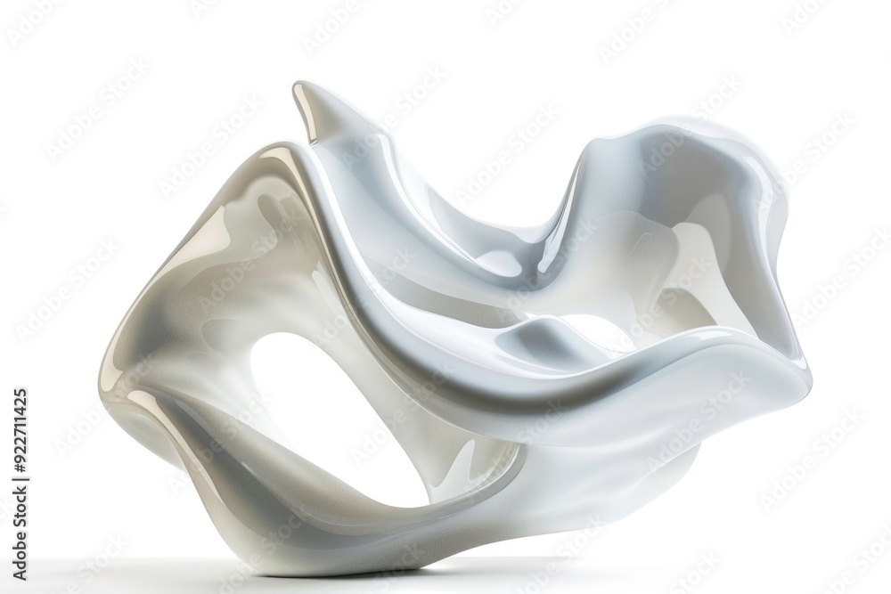 Abstract art piece on a white background Abstract art piece on a white background