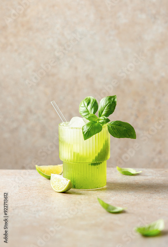 Gin basil and lime smash