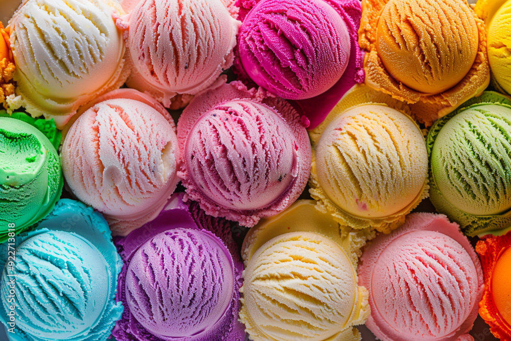 Colorful Ice Cream Scoops Colorful Ice Cream Scoops